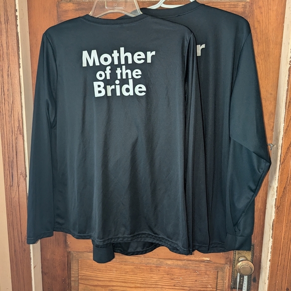 2Augusta Sportswear Black Long Sleeve Tees Mother of the Bride Father Of Bride - Picture 1 of 6